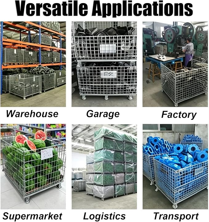 Foldable Wire Storage Cage with Front Drop Door - Open-Top Metal Mesh Crate for Pets, Easy Access, Portable, Heavy-Duty, Ideal for Dog Cat Training and Transportation