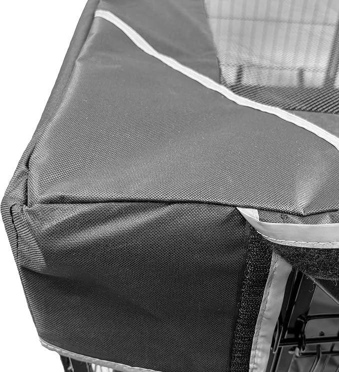 PJYuCien Puppy Playpen Plus Storage Bage with Bottom & Top Cover, 24" H | Heavy Duty, Dog Fence for Small Dogs, Foldable Square Pen, Indoor, Outdoor, Backyard Pasture, Camping, Protects Floors
