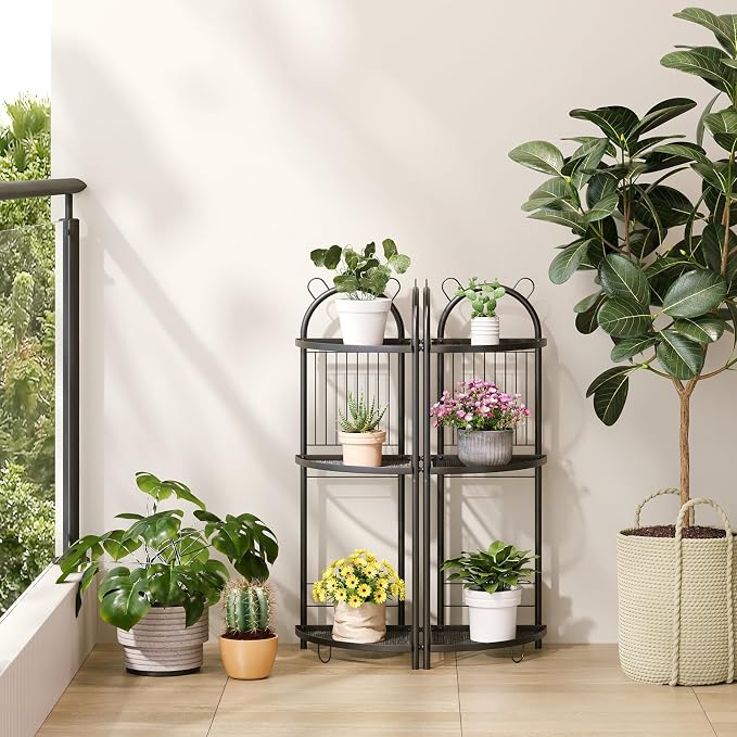Corner Bathroom Shelf Metal Short Corner Stand Shelf Black Small Bathroom Storage Corner Shelf Unit for Toilet Shower Room 3 Tier