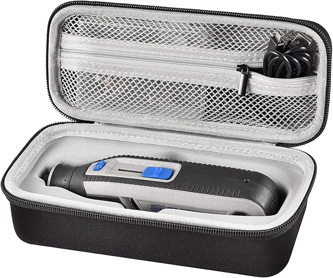 Boobowl Dremel Case for 7760 PawControl and Lite Rotary Tool, Case Only | Organized Storage for Tool, Charger and Accessories, Ideal for Dog Nail Care, Crafts, Repairs and Travel - Black