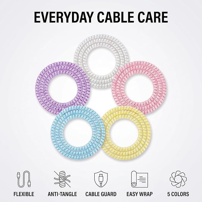 Spiral Cable Protector, 1.5m (4.92ft), White
