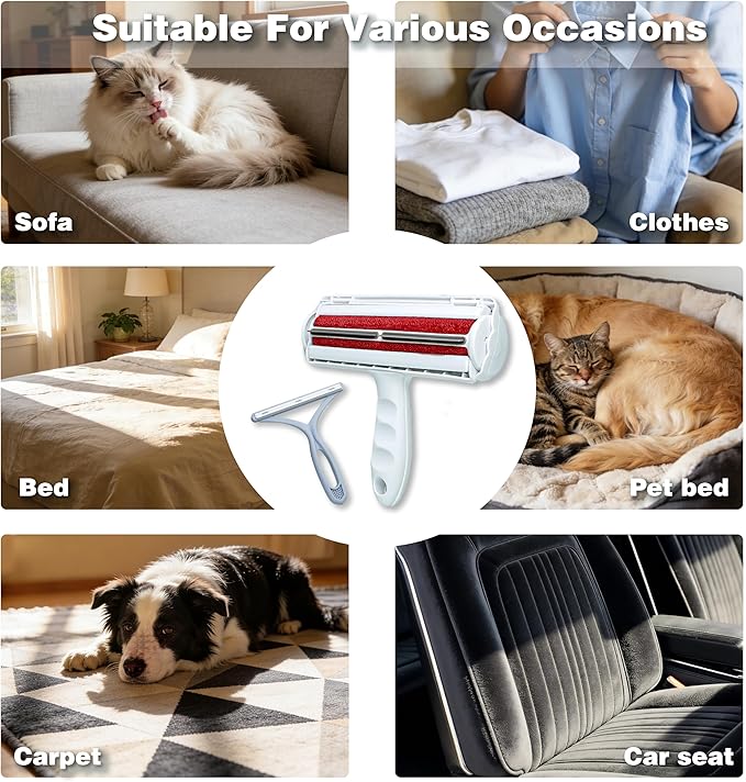 Pet Hair Remover Roller, a Reusable pet Hair Removal Tool, Suitable for Sofas, Furniture, Carpets, Cars, and Bedding for Removing cat and Dog Hair