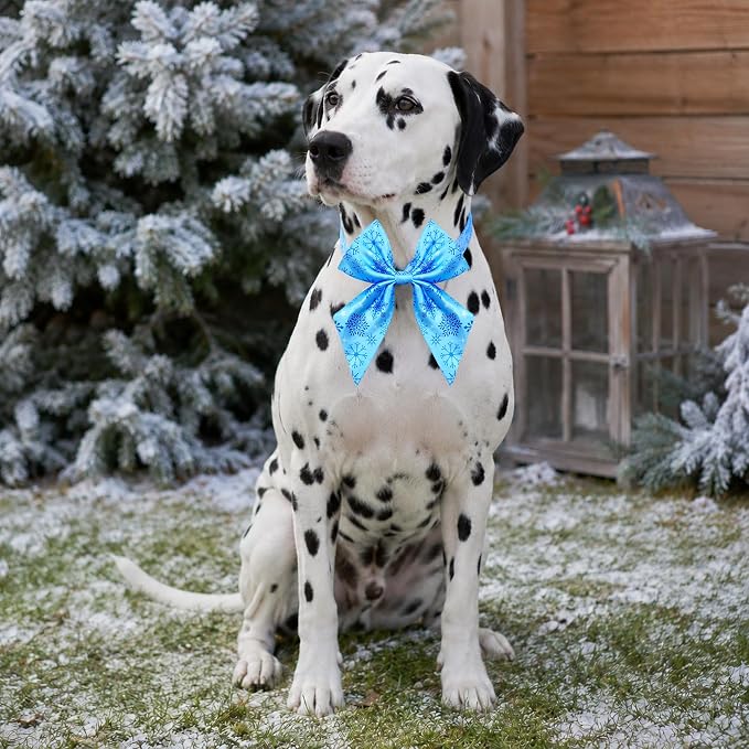 PET SHOW 10 Pack Holiday Winter Sailor Dog Bowties for Large Dogs