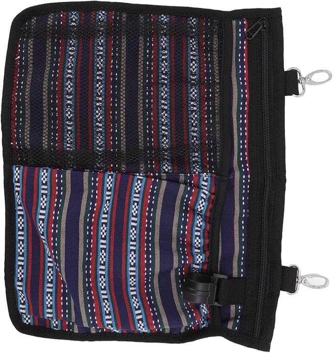 Dog Cage Storage Bag, Large Capacity Washable Cat Cage Hanging Bag with Multiple Pockets, Pet Supplies Organizer for Toys Food Grooming Tools, Durable Canvas Side Bag with 2 Hooks