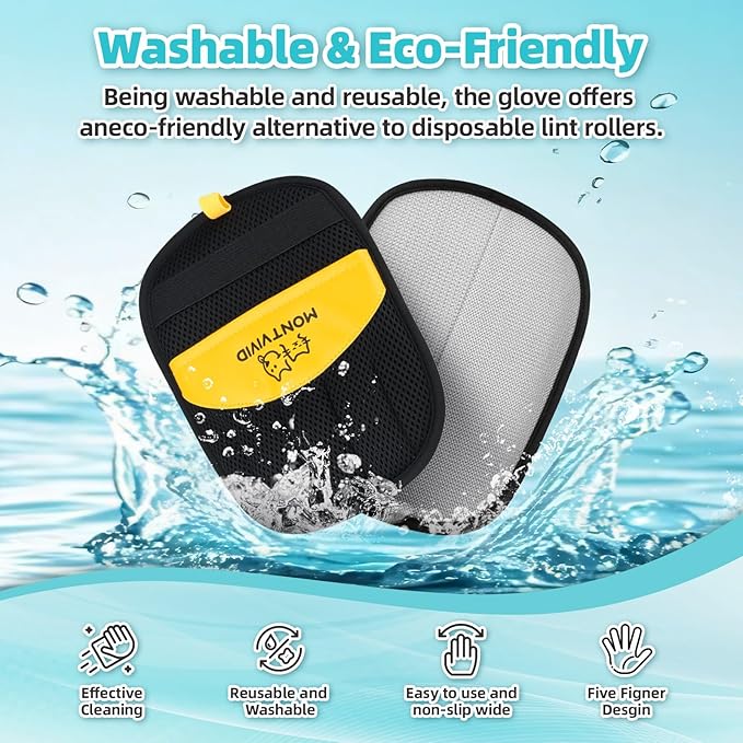 Pet Hair Removal Glove for Dogs & Cats,Resuable Five-Finger Magic Brush,2026 Newly Upgraded Electrostatic Pet Hair Remover Gloves,Pet Hair Remover Tool for Clothes, Bed,Couch, Carpet