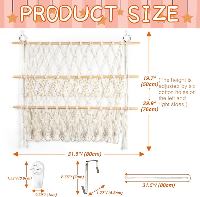 Over Door Stuffed Animal Storage Net Hammock Wall Hanging Toy | Organizer Holder Display Hanging Plush Toy Net for Corner Wall Stuffed Animal Storage display 29.9" H x 31.5" W