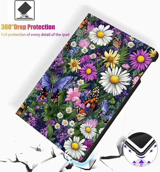 for Samsung Galaxy Tab A11 8.7 Inch 2025 Model X133/X135/X135F Tablet Case,Auto Wake/Sleep,Adjustable Stand Protective Cover - Fresh Vegetables Pattern