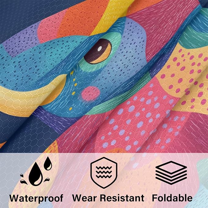 Elephant 6 Set Compression Packing Cubes Wild Animal Expandable Packing Organizer for Travel Accessories Luggage Suitcase Bag