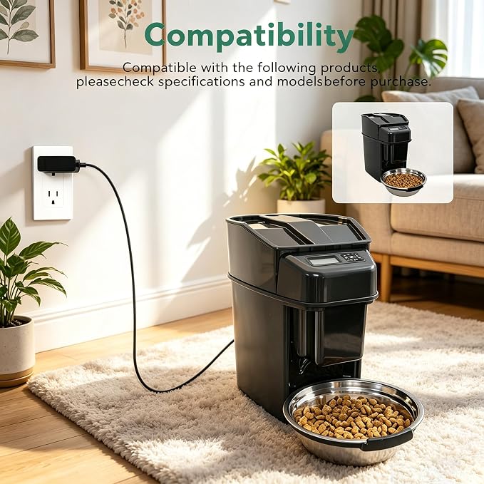 Power Adaptor Compatible with PetSafe Healthy Pet Simply Feed | Charger Compatible with Simply Feed Cat and Dog Food Dispenser，Powers for PetSafe Automatic Dog and Cat Feeder,6 FT Cable