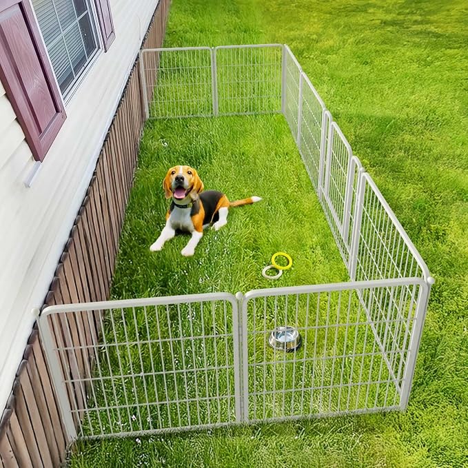 FXW Rollick Dog Playpen, Indoor, Yard & RV Camping, 32" H, 8 Panels | Easy setup, Heavy-duty, DIY layouts, for Small & Medium Dogs, Patented