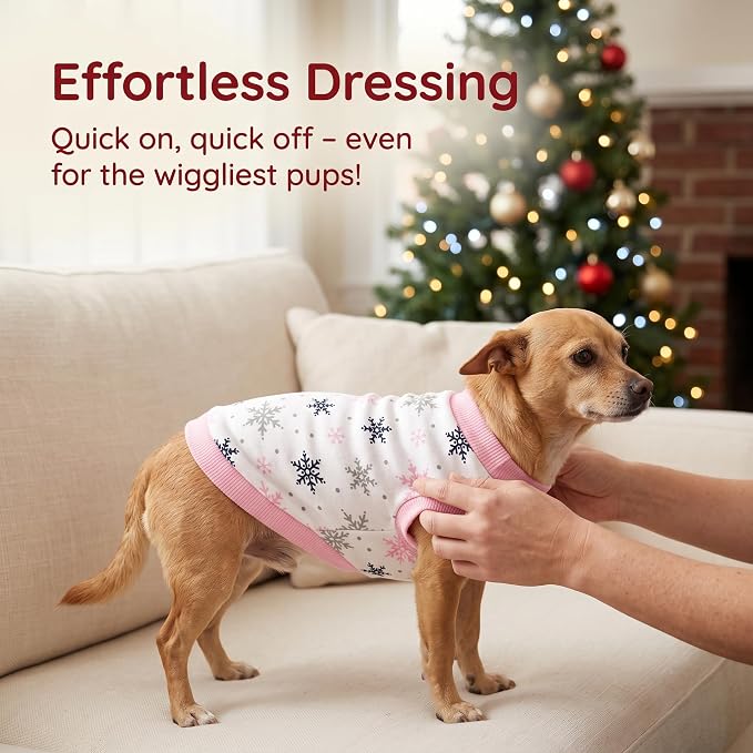 Dog Shirt for Small to Medium Dogs, Pet Clothes with Red, Casual Shirt, L
