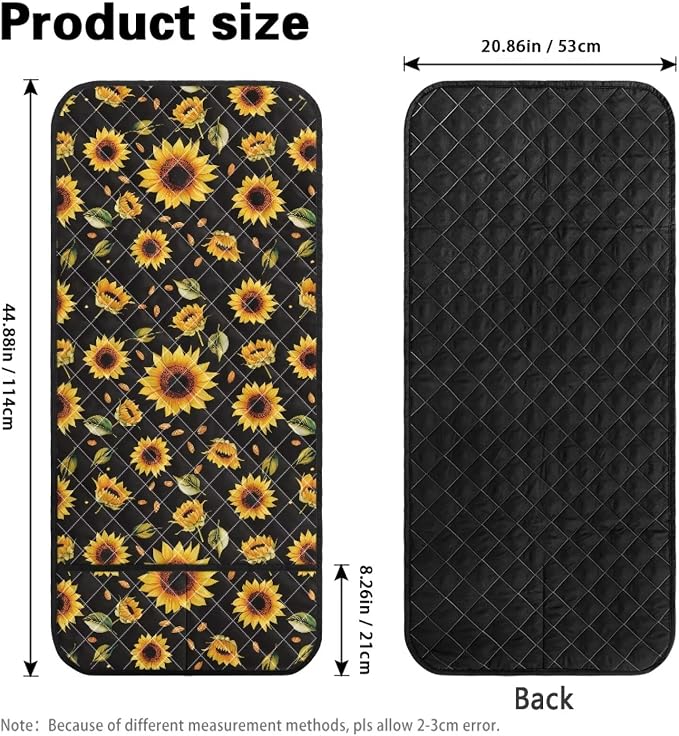 Sunflower Stretch Couch Arm Covers with Two Pockets Breathable Armrest Covers Chairs Arm Cover Easy to Clean, Scratch-Resistant Sofa Arm Protector Home Furniture Decor Cover