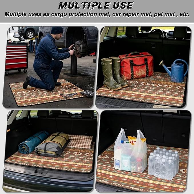 Howilath Southwest Tribal Car Trunk Liner Non-Slip Rear Trunk Cover Auto Interior Accessories Fits Most Sedan & SUV, 29"x39"