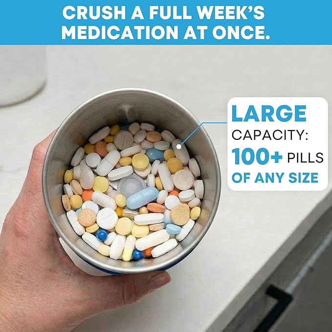 Electric Pill Crusher for Fine Powder: Pill Grinder to Handle 100+ Pills