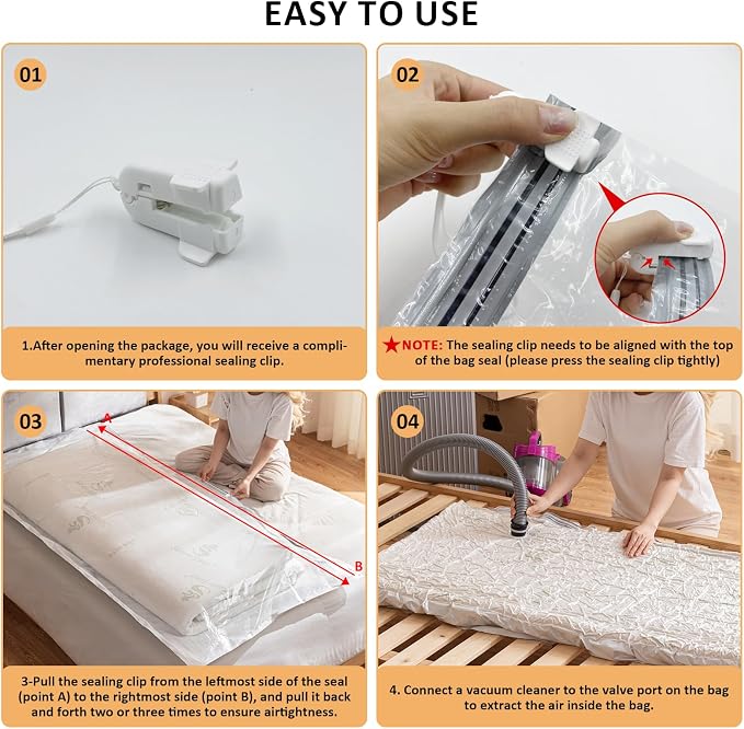 Mattress Vacuum Bag, 86x39in Space Saver Vacuum Storage Bags, Oversized Vacuum Bags, Reusable Space Saver Bags, Twin Mattress Vacuum Bag King for Memory Foam Mattress Moving Storage, 86.7x39.4in