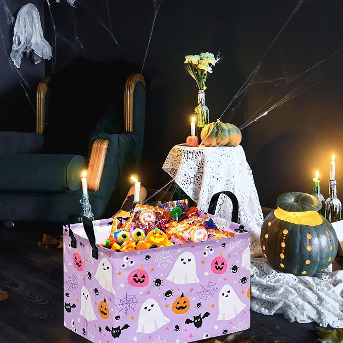 Halloween Storage Basket Home Shelf Basket Rectangle Organizer Box Clothes Laundry Hamper Nursery Bin Gift Laundry Basket with Handles