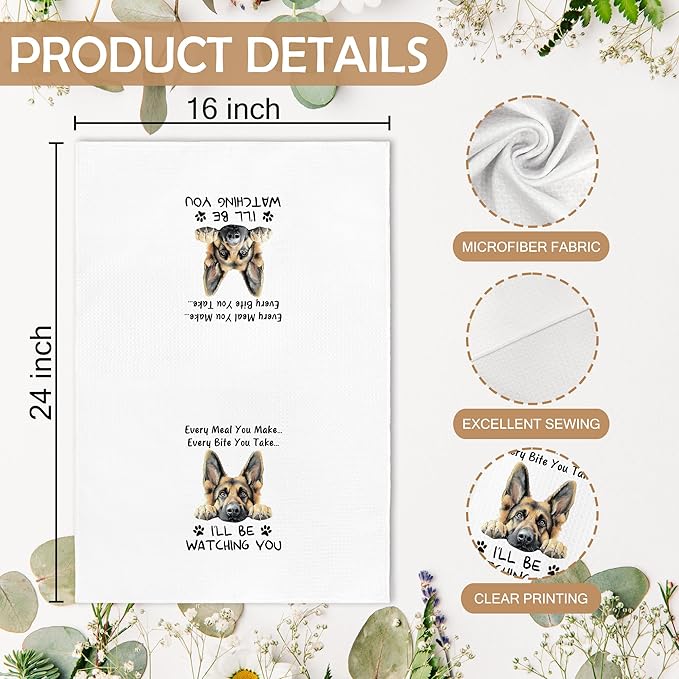 Funny German Shepherd Every Meal You Make Every Bite You Take Decor Kitchen Dish Hand Tea Towels for Bathroom, German Shepherd Mom Gifts Gift for German Shepherd Owners Women Men, 16x24 Inch