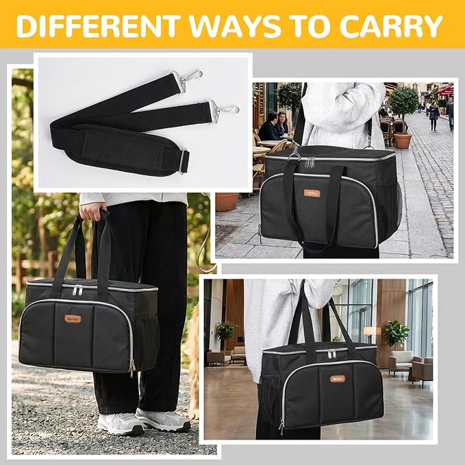Dog Cat Grooming Bag for Vacuum,Scissors,Dog Grooming Kit Supplies | Portable Pet Grooming Supplies Organizer Tote Bag for Dogs Cats Grooming Kit Trimmer Tool Accessories Black (Bag Only)