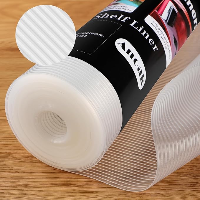 Anoak Cabinet Liner, Non Adhesive, Washable 30 Inch x 20 FT(240 Inch) Waterproof Durable Non-Slip Shelf Liner for Kitchen, Drawer, Refrigerator