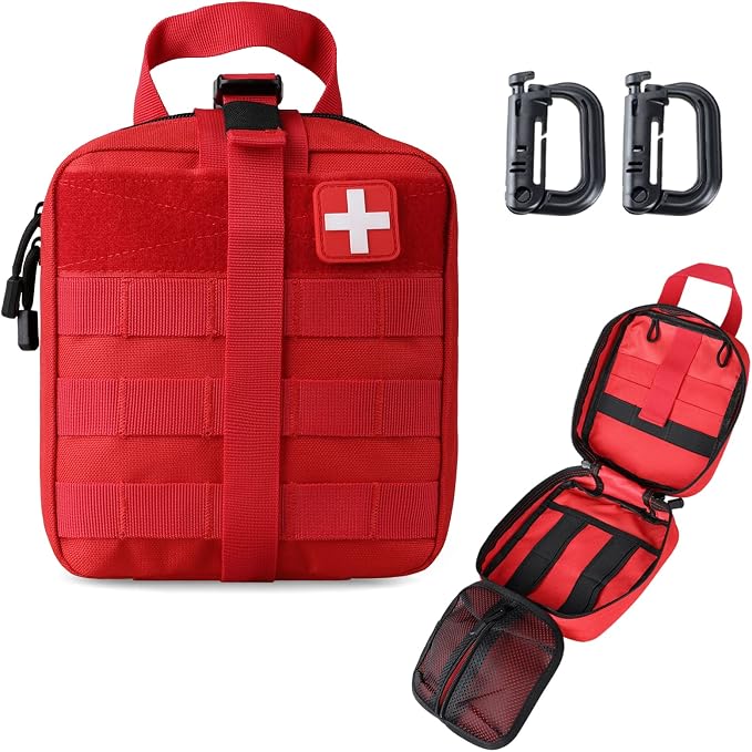 LIVANS 1000D First Aid Bag Empty, Medical Ifak Pouch for Emergency & EMT | Molle Compatible, Rip-Away & Quick-Release Design, Versatile for Tactical, Camping, Hiking and Travel