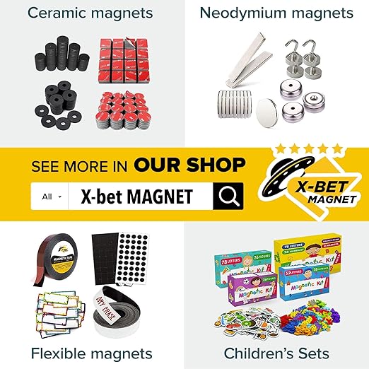 X-bet MAGNET Super Sticky Adhesive Magnetic Strips, 6x1 (15x2.5cm), 11 pcs | Flexible Magnet Strips, Adhesive Backing, Easy to Cut & Mount, For Crafts, Labels & Light Organization