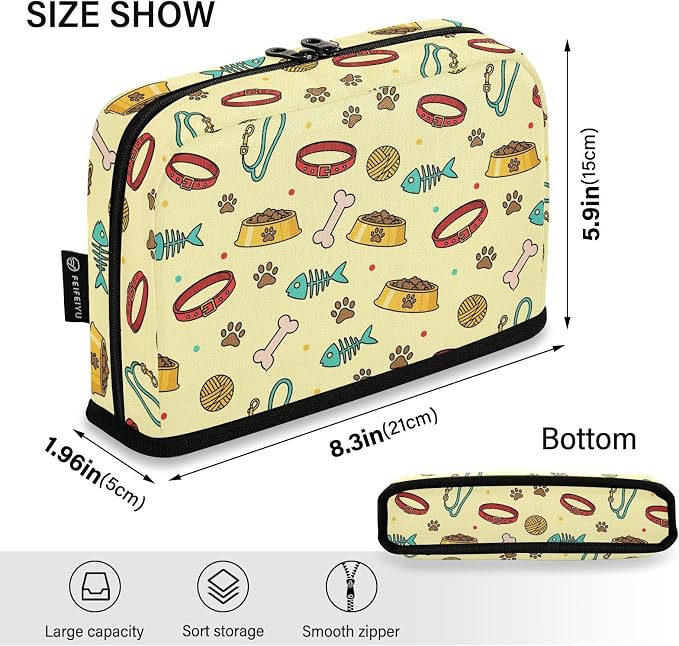 Pencil Case Large Capacity Pencil Pouch with Zipper | Portable Pen Bag Organizer Standing Makeup Bag for Office Women Men Pet Supplies