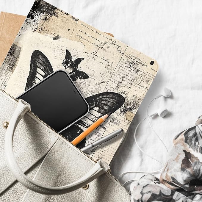 for Microsoft Surface Pro X/Pro X Plus-13 2019/2020/2021/2024 Tablet Case,Auto Wake/Sleep,Adjustable Stand Protective Cover - Vintage Butterfly Art