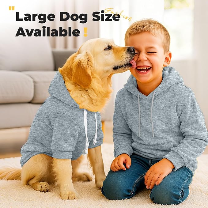 PETCARE Basic Dog Hoodie Sweaters for Small Medium Large Dogs Cats Puppy Clothes Soft Warm Fleece Dog Hoodies Sweatshirt with Small Pockets Fall Winter Chihuahua Dachshund Golden Retriever Outfits