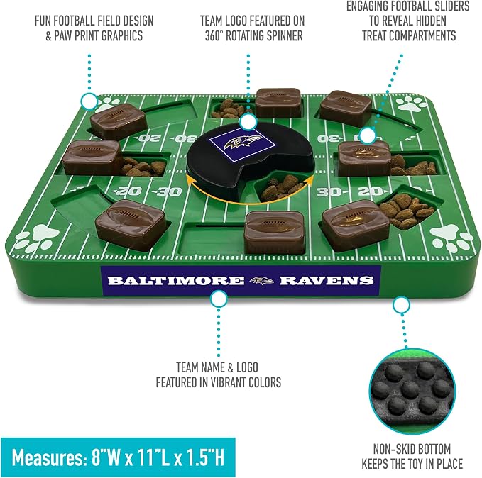 Pets First NFL Atlanta Falcons Puzzle Toy, Puzzle Treat Dog Toy, Interactive Dog Treat Toy, Dog Puzzle