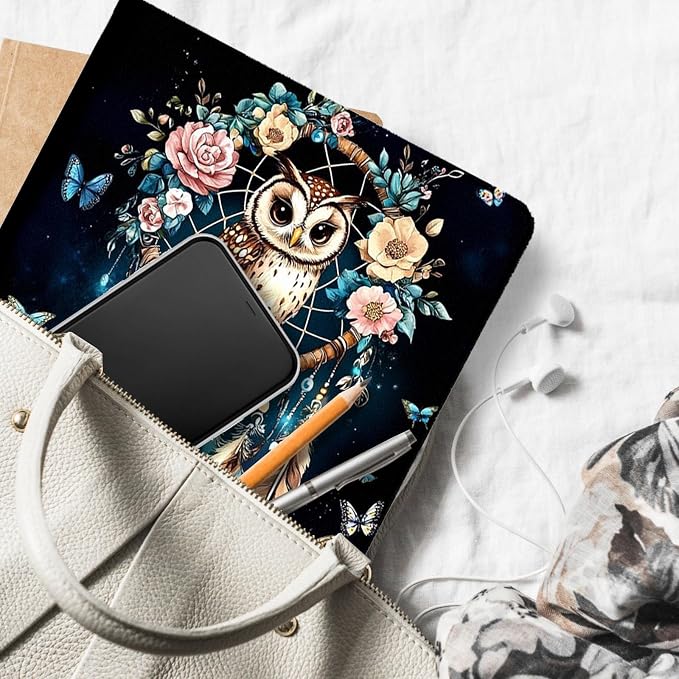for Microsoft Surface Go 4/3/2/1-10.5" 2021 Tablet Case,Auto Wake/Sleep,Adjustable Stand Protective Cover - Owl Dreamcatcher