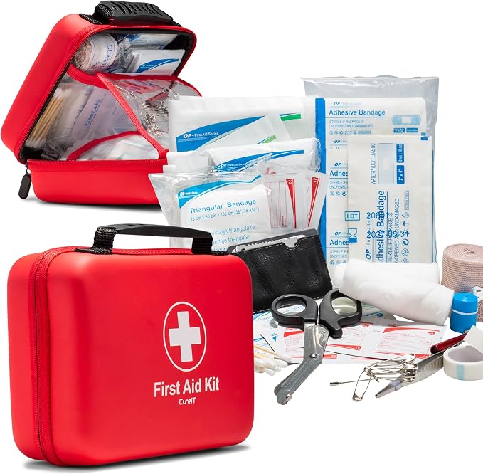 First Aid Kit 230 piece, Waterproof, for Indoor and Outdoor | Ideal For Home, Car, Hiking and Boating