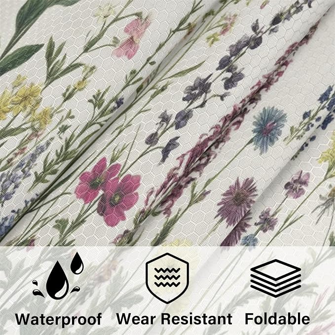 Herbs And Wild Flowers 6 Set Compression Packing Cubes Floral Expandable Packing Organizer for Travel Accessories Luggage Suitcase Bag