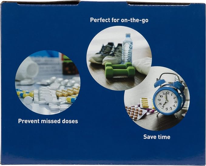 Ezy Dose Pill Suite Weekly (7-Day) Pill Organizer, Vitamin and Medicine Packaging System for Travel, Includes Sorter, Sealer, Batteries, and 200 Easy-Tear Pill Pouches, BPA Free
