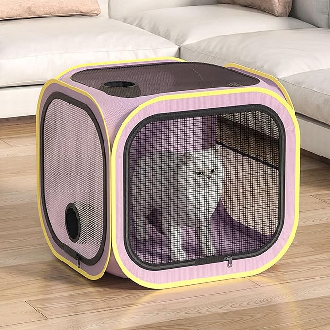 Cat Dryer Foldable Dog Drying Cage | Dog Blow Dryer Box for Puppy Dog Home Room Grooming Bath Wash Outdoor