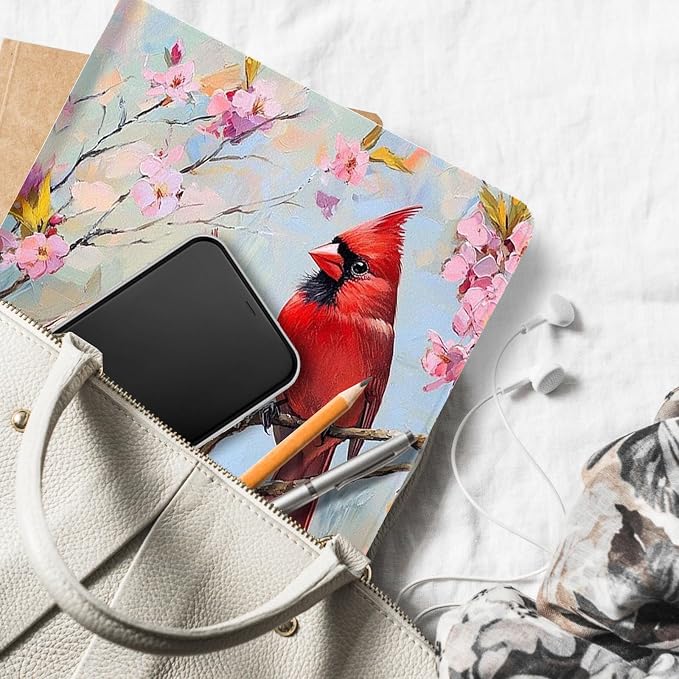 for Microsoft Surface Pro 7 Plus,Surface Pro 7/6/5/4 12.3" Tablet Case,Auto Wake/Sleep,Adjustable Stand Protective Cover - Cute Cardinal Bird