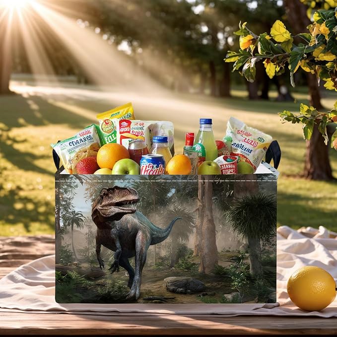 Cute 3D Dinosaur Kid Storage Basket Trendy Toy Box, Baby Laundry Hamper, & Clothes Organizer Fantastic Boy Gift & Nursery Bin for Modern Bedrooms (Tyrannosaurus Rex)