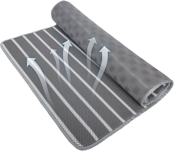 REEZEIVI Breathable 3D Air Mesh Pet Mat,Anti-Slip Bottom,Washable,40×28 | Dog Crate mat / Pet Crate pad,Anti-Slip Bottom,Non-stuffy,Machine Washable