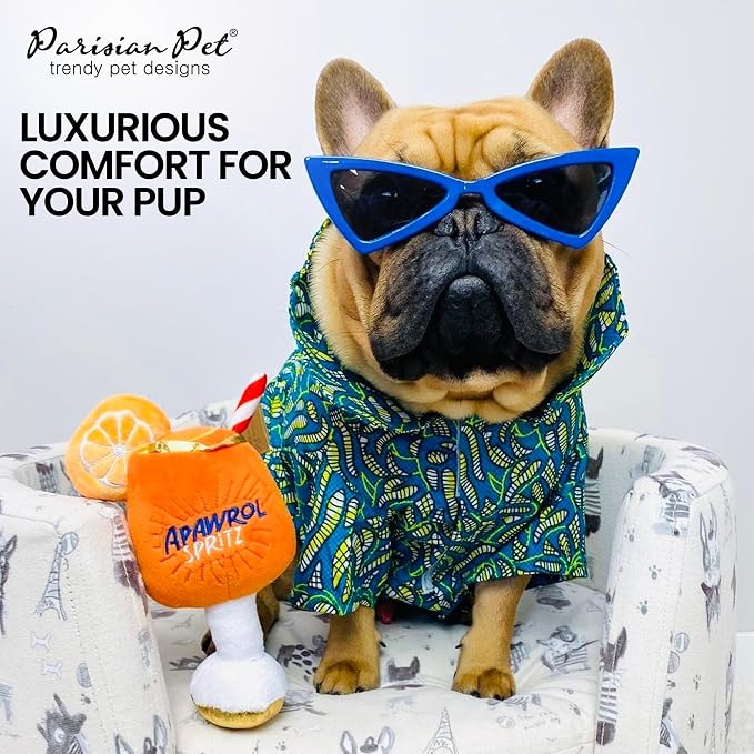 Parisian Pet Tribal Leaves Dog Shirt - Cotton Clothes for Medium Dogs - Stylish Tropical Dog Outfit - Lightweight and Soft Puppy Clothes - Trendy Tshirts for Dogs - Comfortable Summer Camp Pet Apparel
