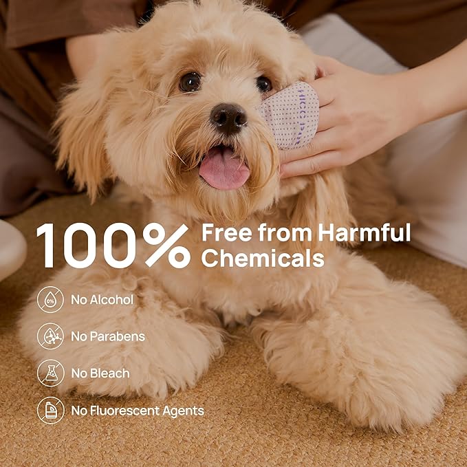 HICC PET Eyes Wipes for Dogs & Cats Upgraded Pro Version, Vet-Recommended Dog Eye Wipes Hypoallergenic, Remove Debris, Mucus, Discharge & Crust - 100ct, Unscented