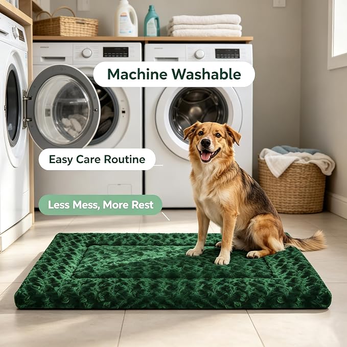 Dog Bed Mat - Dog Crate Pad - Reversible Dog Mat for Pet Comfort - Soft Bed Pads with Dual-Sided Design for All Seasons - Durable, Machine Washable Mat for Crates, Travel, and Home