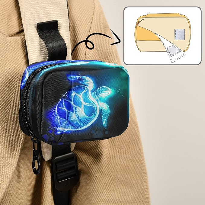 Galaxy Turtle Pill Box 7 Day Pill Case Travel Pill Organizer Bag with Zipper Portable Weekly Case Compact Size for Vitamin Supplement Holder