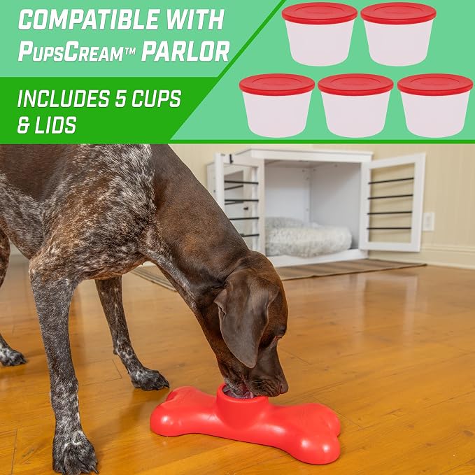 GoSports Pets PupsCream Parlor - Frozen Dog Treat & Ice Cream Holder - Non-Slip