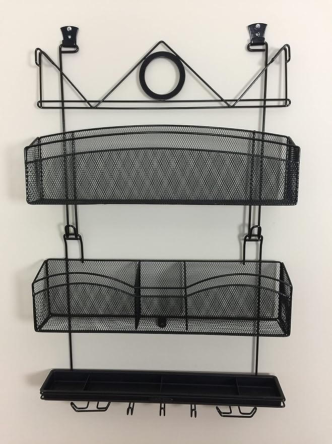 Pet Suppy Organizer #3200 in Black Dog and Cat Storage Over the Door or Wall Closet Rack