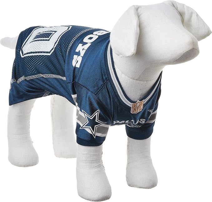Pets First NFL Dallas Cowboys Dog Jersey, Size Large, Football Shirt Costume for Pet, Dog Sports T-Shirt, NFL Team Clothing for Cats, Licensed Pet Apparel Available in 7 Sizes and 32 Teams