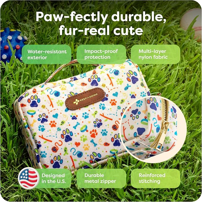 KeepGoing Pet First Aid Kit for Dogs & Cats, 99 Pc. Travel Emergency Kit | Dog & Cat Travel Accessories for Car, Camping & Hiking, Pet Essentials & Supplies
