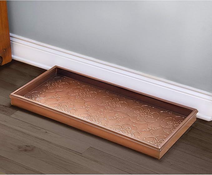 Good Directions 204VB Medallions Tray, Plants, Pet Bowls, and More Boots, Shoes, Storage, and More, Copper Large