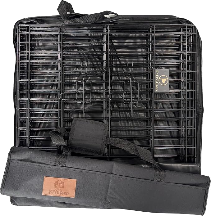 PJYuCien Storage Bag for 24"x24" Metal Foldable Dog Playpen | 600D Oxford Fabric, 270° Large Zipper, Travel Carry Case for Camping, Park & Home, Waterproof Moisture-Proof