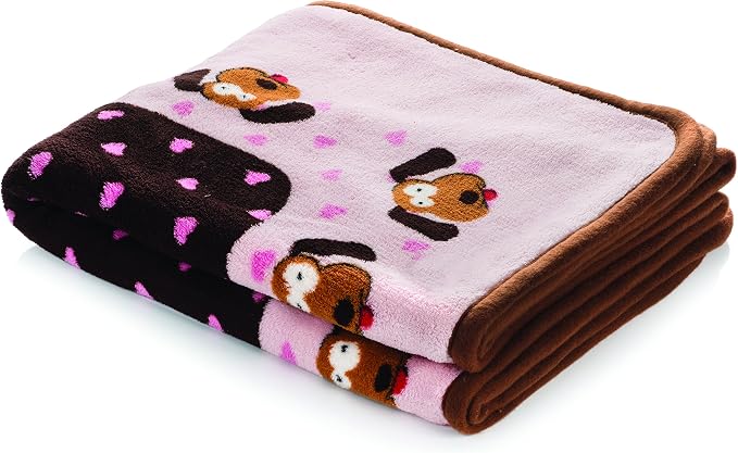 Snuggle Puppy Fleece Blanket for Dogs, Machine Washable, 48 x 30 in
