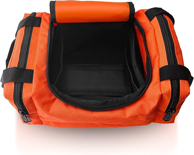 ASA TECHMED First Aid Responder EMS Emergency Medical Trauma Bag EMT, Fire Fighter, Police Officer, Paramedics, Nurse, Orange