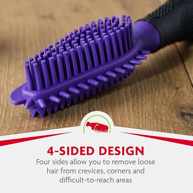 FURminator Hair Collection Rubber Brush For Cats Removes Loose Hair On Pets, Upholstery, Clothing, Carpets And Rugs For Easy Cleanup, 1 Count